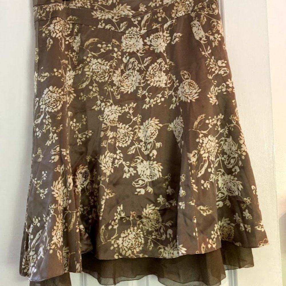 Adorable flower silk skirt